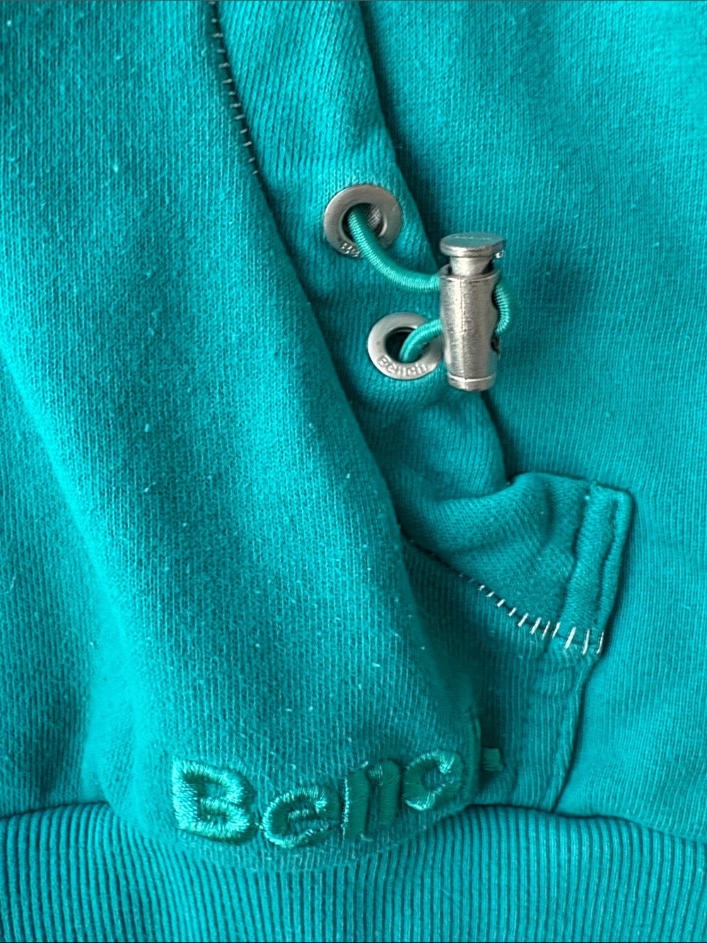 Bench Teal Half-Zip Hooded Pullover - Picture 5 of 12